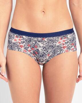 graphic print boyshorts with elasticated waistband