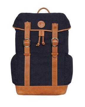 graphic print button closure back pack