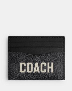 graphic print card case with signature canvas