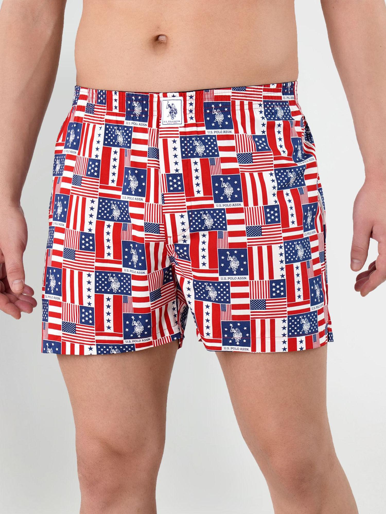 graphic print cotton i657 boxers red