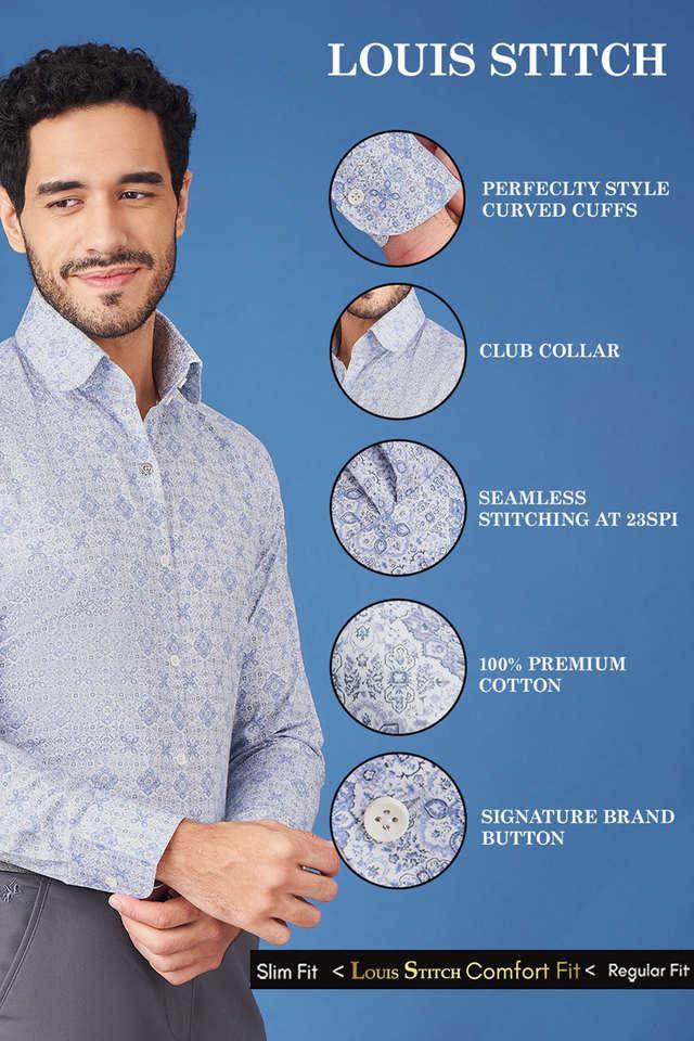 graphic print cotton mens formal wear shirt