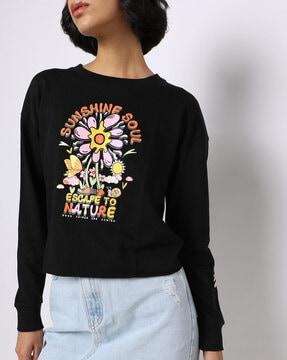 graphic print cotton sweatshirt