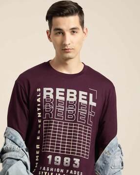 graphic print crew-neck oversized t-shirt