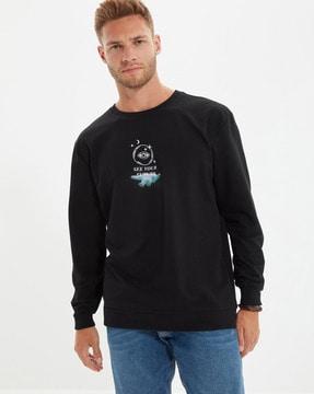 graphic print crew-neck sweatshirt