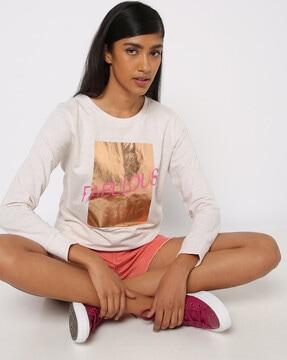 graphic print crew-neck sweatshirt