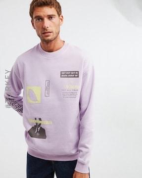 graphic print crew-neck sweatshirt