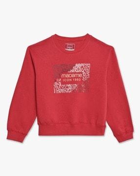 graphic print crew-neck sweatshirt