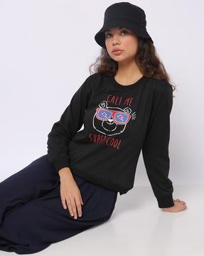 graphic print crew-neck sweatshirt