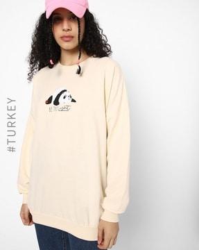 graphic print crew-neck sweatshirt