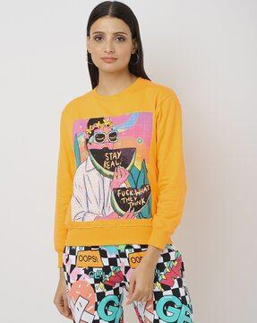 graphic print crew-neck sweatshirt