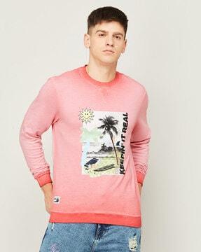 graphic print crew-neck sweatshirt