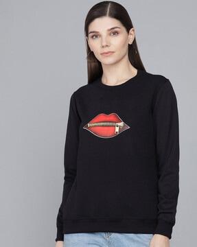 graphic print crew-neck sweatshirt