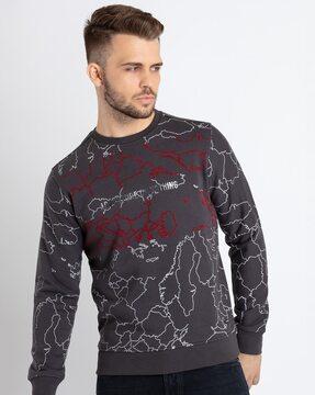 graphic print crew-neck sweatshirt