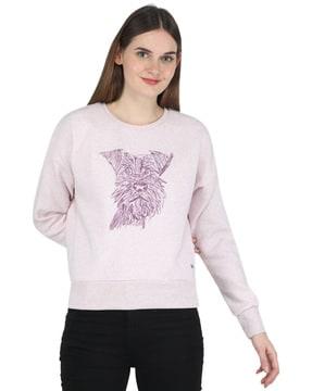 graphic print crew-neck sweatshirt