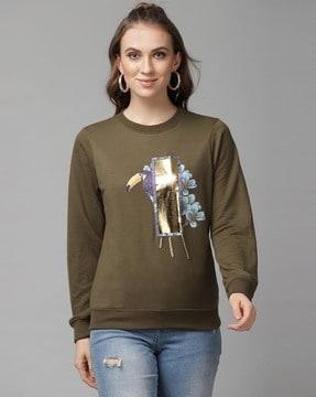 graphic print crew-neck sweatshirt