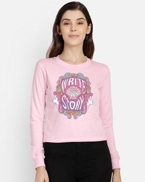 graphic print crew-neck sweatshirt