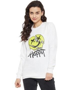 graphic print crew-neck sweatshirt