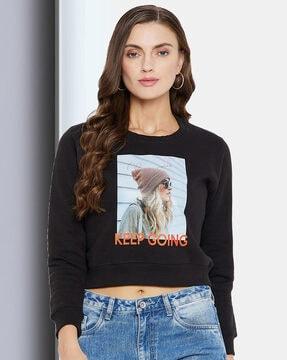 graphic print crew-neck sweatshirt