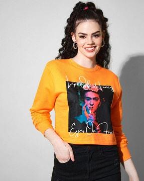 graphic print crew-neck sweatshirt