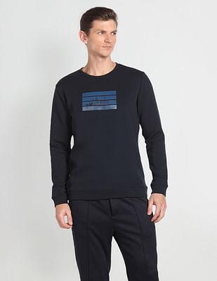 graphic print crew neck sweatshirt