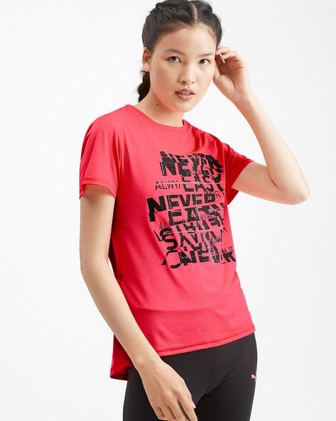 graphic print crew-neck t-shirt with toggle fastening