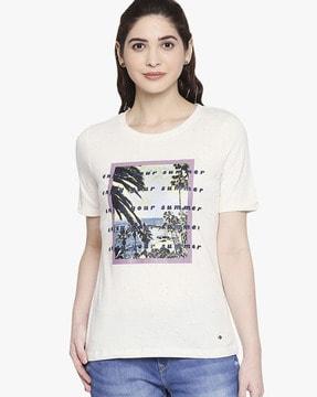 graphic print crew-neck t-shirt