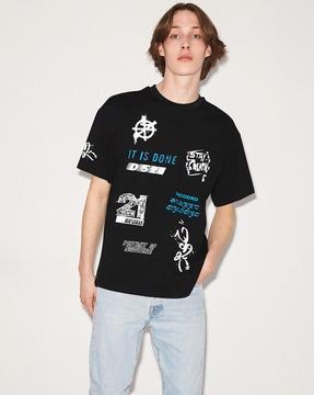 graphic print crew-neck t-shirt