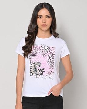 graphic print crew-neck t-shirt