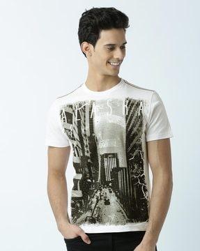 graphic print crew-neck t-shirt