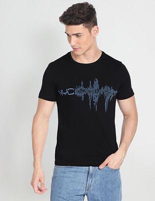 graphic print crew neck t-shirt
