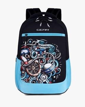 graphic print everyday backpack with raincover