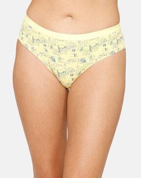 graphic print hipster panties