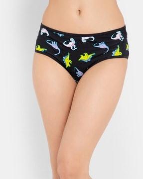 graphic print hipster panty