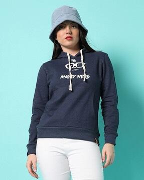 graphic print hooded sweatshirt