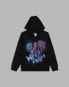 graphic print hooded sweatshirt