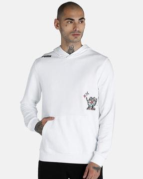 graphic print hooded sweatshirt