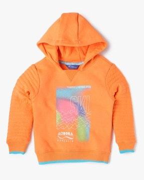 graphic print hooded sweatshirt