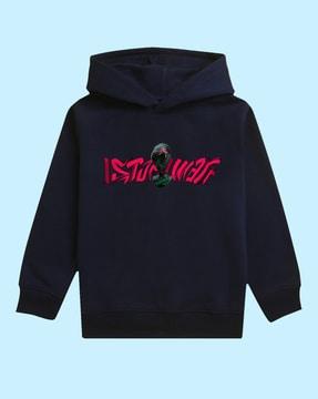 graphic print hooded sweatshirt