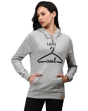 graphic print hooded sweatshirt