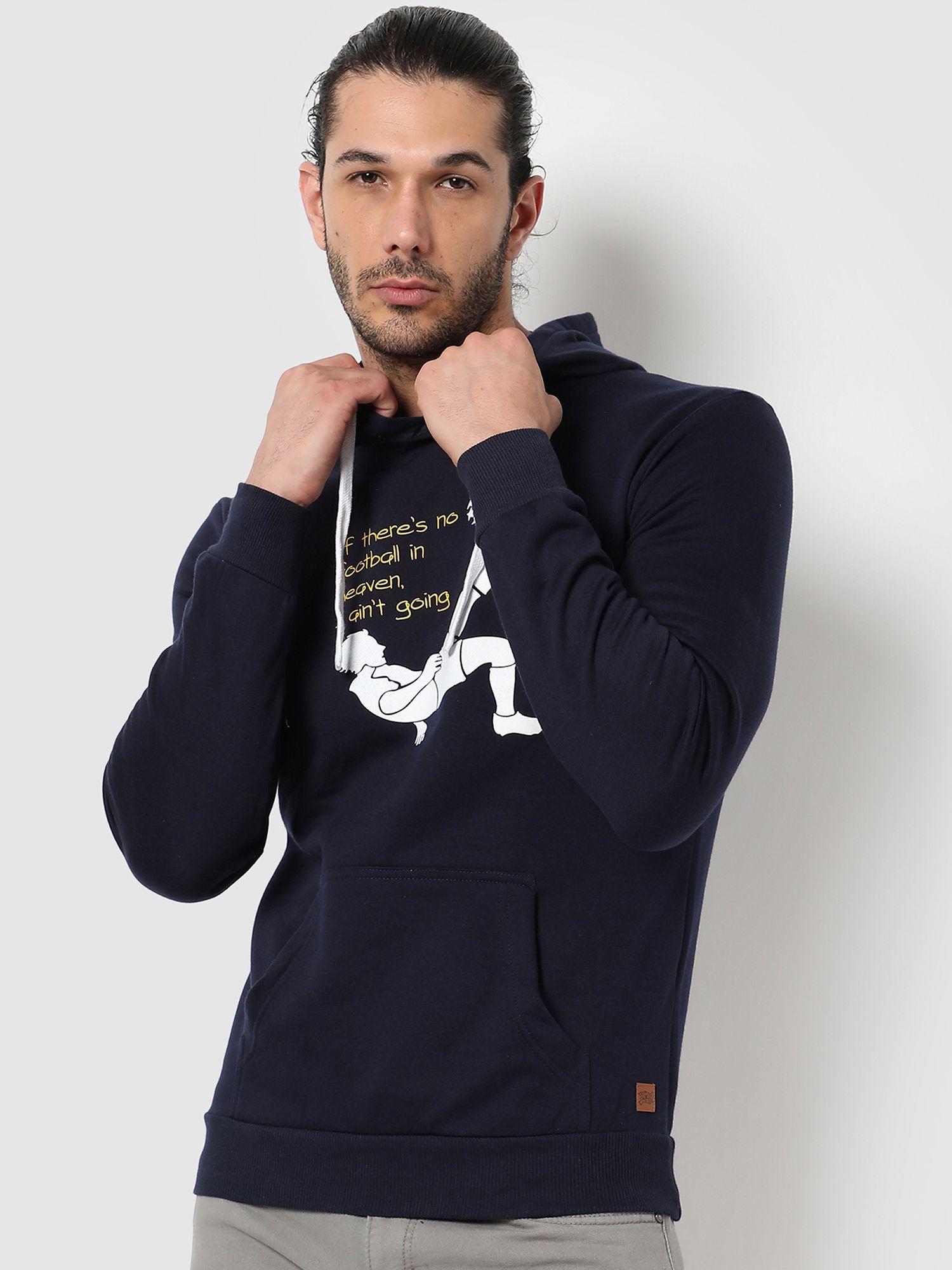 graphic print hoodie kangaroo pocket