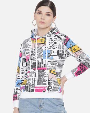 graphic print hoodie