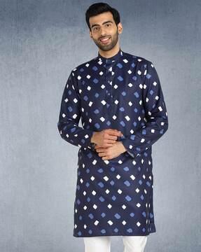 graphic print long kurta