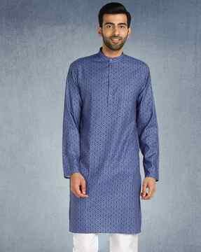 graphic print long kurta