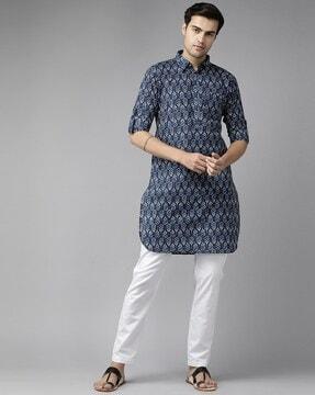 graphic print long kurta