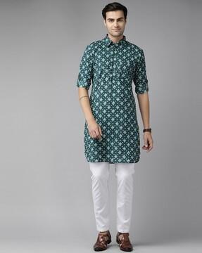 graphic print long kurta