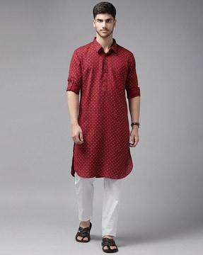 graphic print long kurta