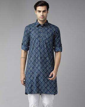 graphic print long kurta