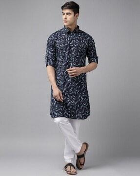 graphic print long kurta