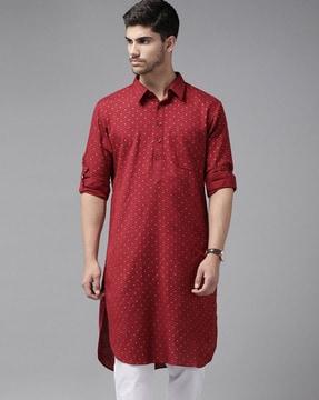 graphic print long kurta