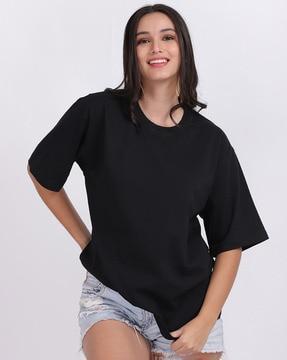 graphic print loose fit crew-neck t-shirt